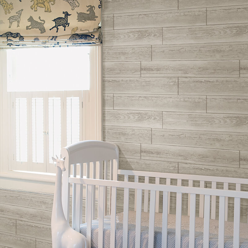 Cream Serene Peel & Stick Wallpaper image number 3