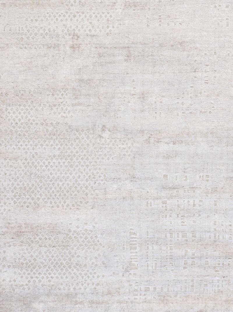 Pasargad Home Amari Hand-Loomed Bsilk & Wool Beige Area Rug- 5' 4" X 7' 8" image number 1
