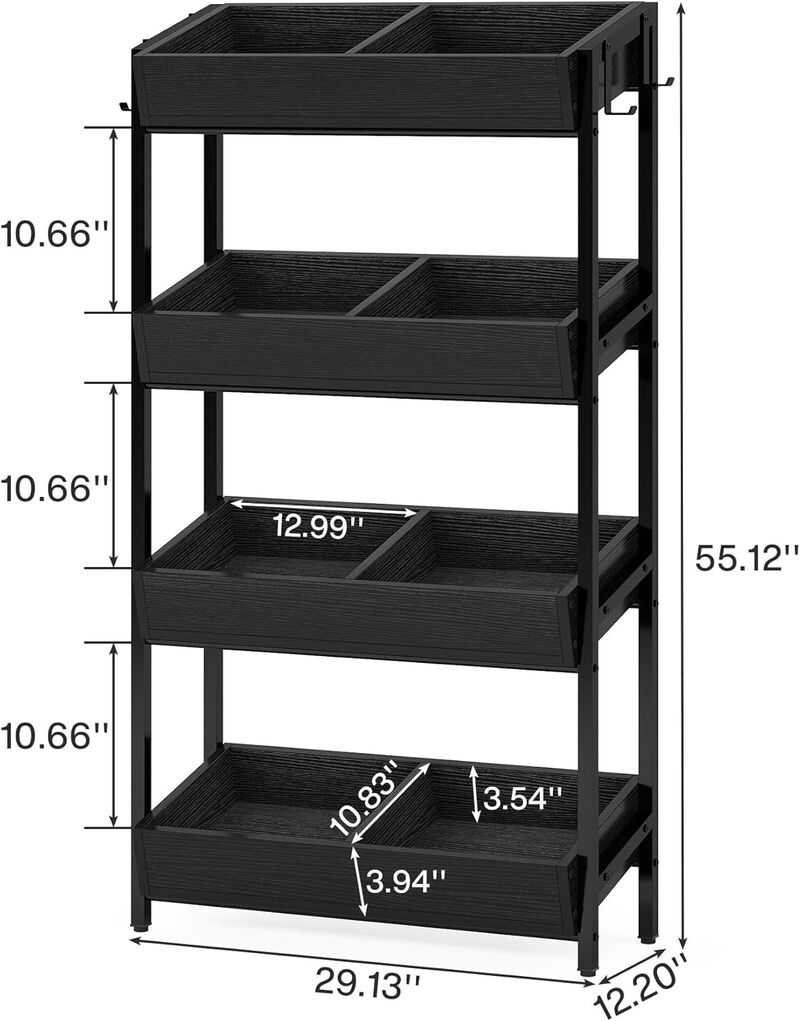Multi-Tier Storage Rack, Space-Saving Organizer for Home, Garage, or Office