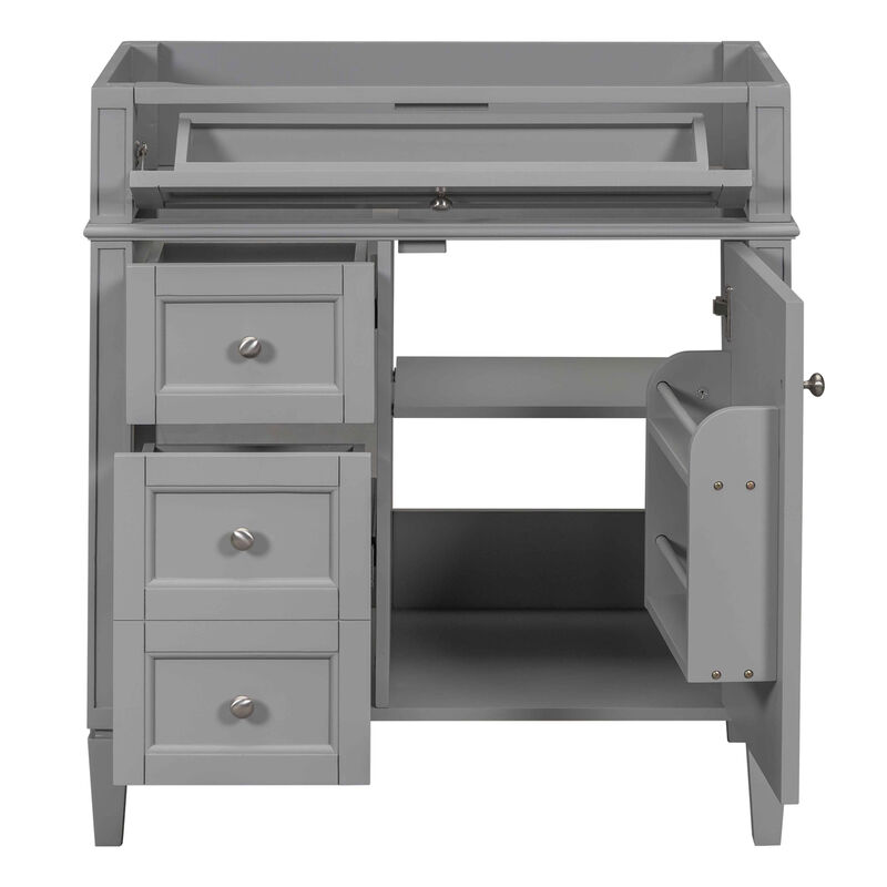 30" Freestanding Bathroom Vanity Without Top Sink image number 1