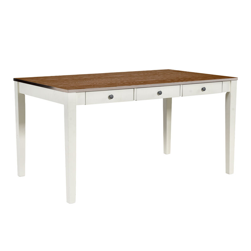 Whisen Mid-Century 6-Piece Wood Dining Table Set with 4 Upholstered Chairs and Bench image number 7