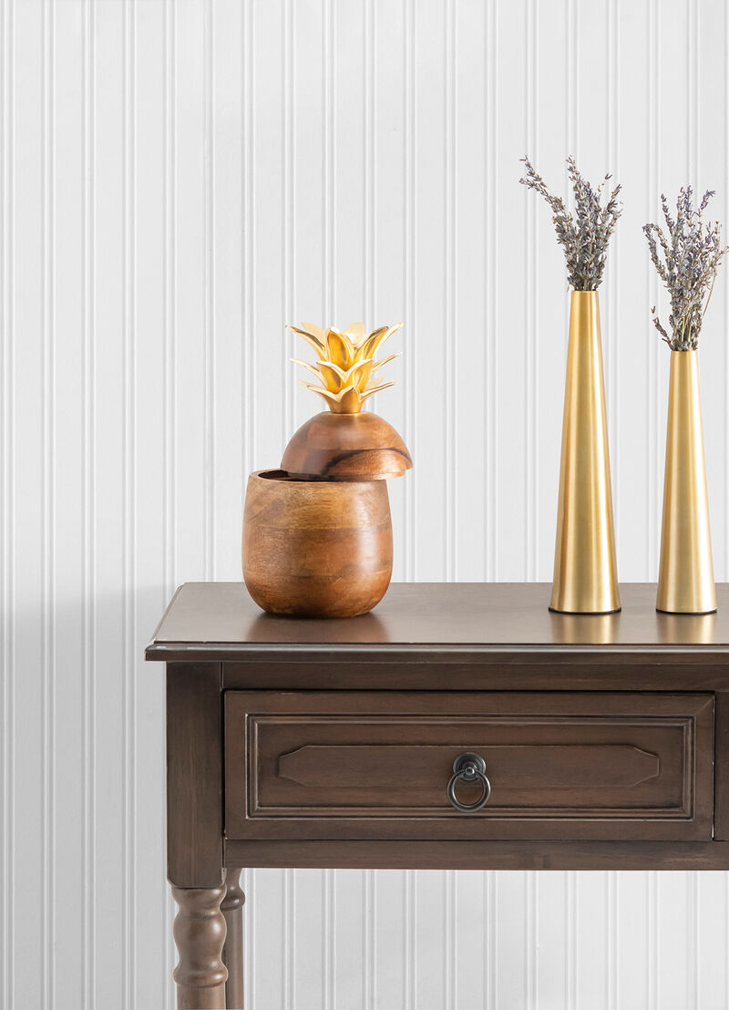 Murph White Beadboard Paintable Wallpaper (Set of 2) image number 1