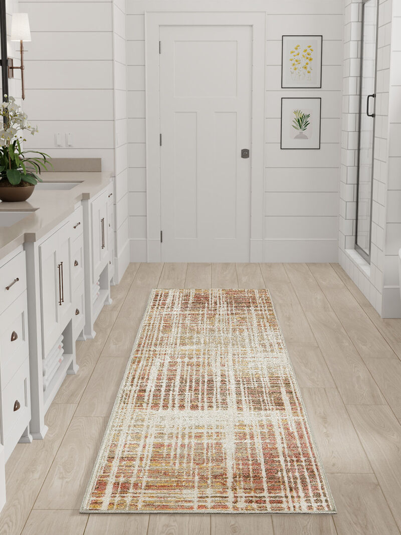 Washable Decor WSD07 Beige/Peach 2' x 6' Rug