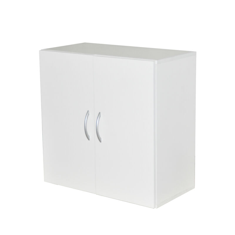 24 in. W x 12 in. D x 24 in. H Bathroom Storage Wall Cabinet in White Titanium