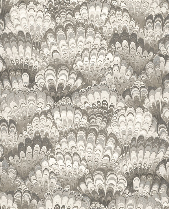 Octavia Neutral Marbled Ink Wallpaper
