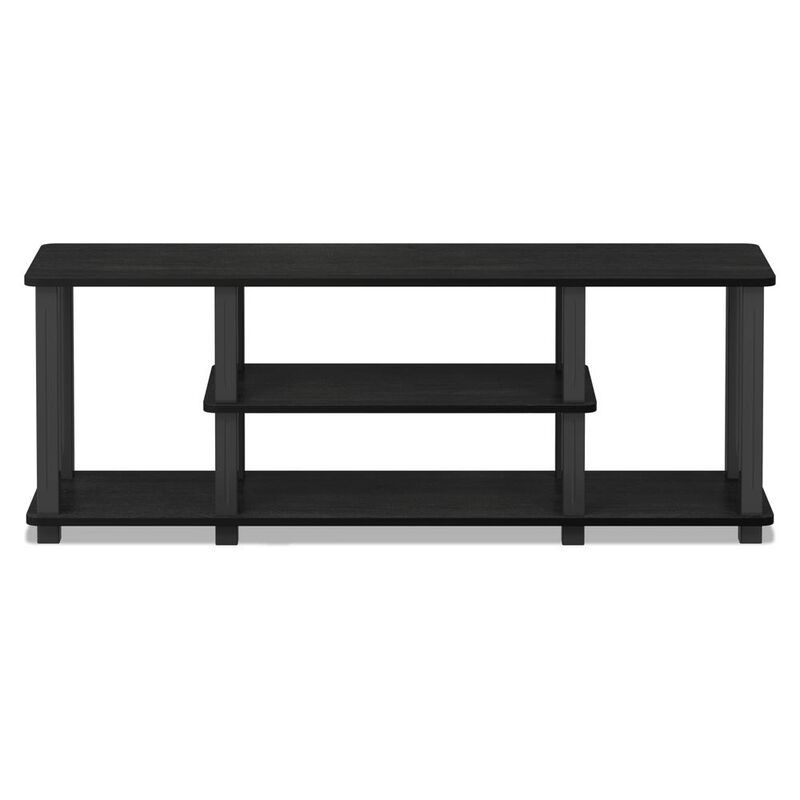 Turn-S-Tube No Tools 3D 3-Tier Entertainment TV Stands with Square Tube, Americano/Black