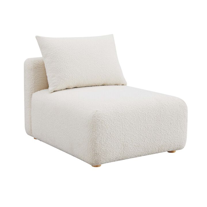 Tov Furniture Hangover Cream Boucle Modular Armless Chair