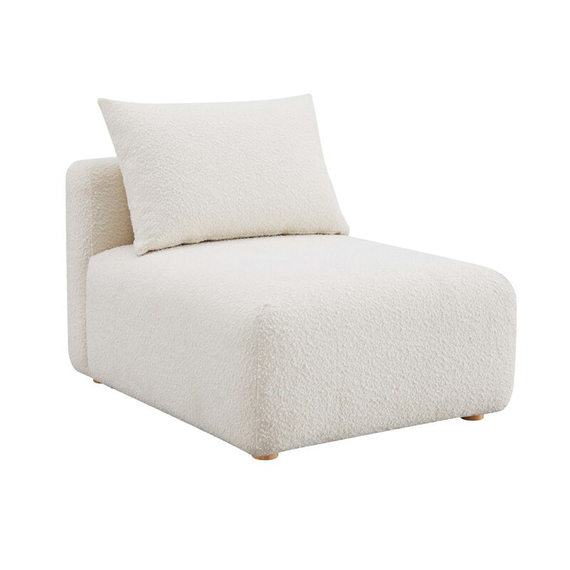 Tov Furniture Hangover Cream Boucle Modular Armless Chair image number 0