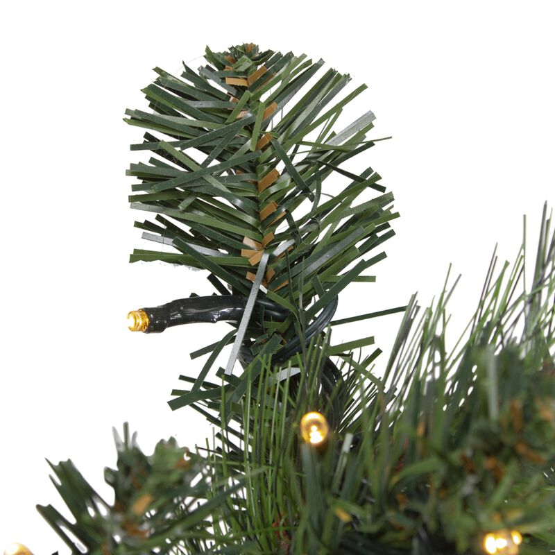 6' x 12" Pre-Lit Plaid Bows and Red Berries Artificial Christmas Garland - Warm White Lights image number 5