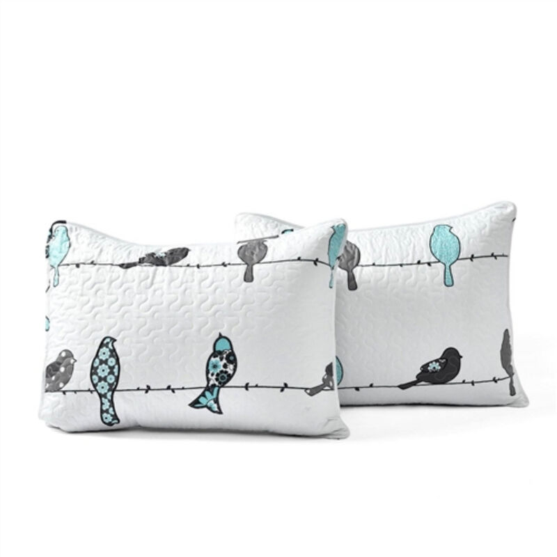 Birds on Wire 7-Piece Lightweight Quilt Set, Cozy Bedding
