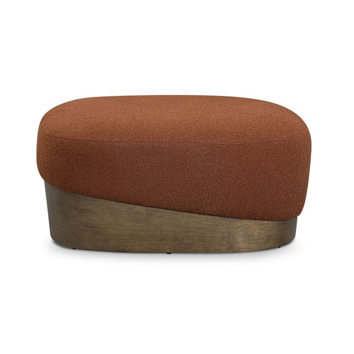 Domina Kale Green Boucle Ottoman