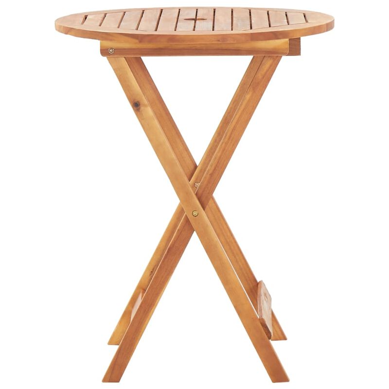 vidaXL Folding Garden Table 23.6"x29.5" Solid Acacia Wood