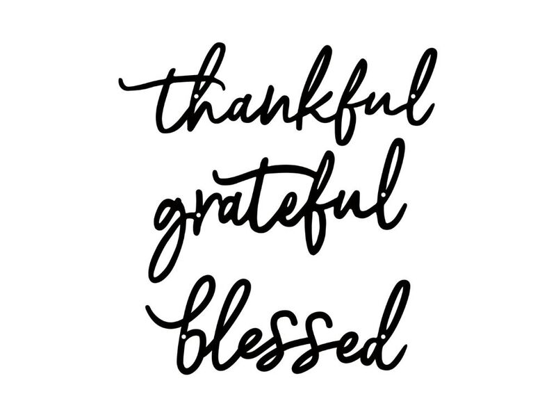 Thankful Grateful Blessed Metal Wall Decor 3 Piece Black Letters Art for Home image number 0