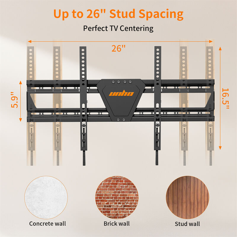 Metal Tilting TV Mount TV Wall Mount for 30-75 in TV Mount Bracket Up To 88 lbs image number 6