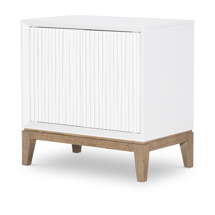 Legacy Classic Melrose Door Nightstand (2 Fluted Doors, 1 Adj Shelf, Power)