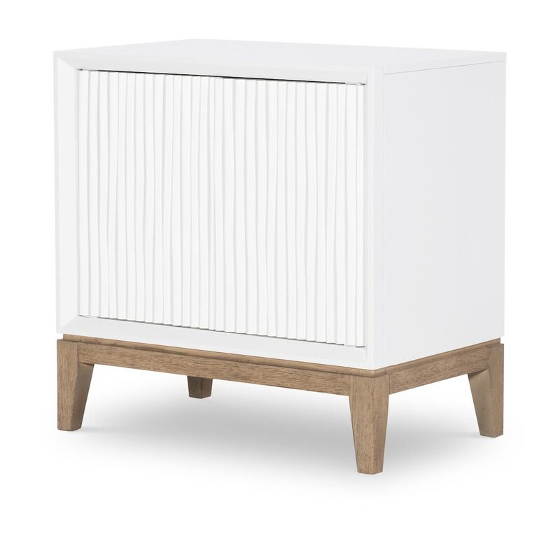 Legacy Classic Melrose Door Nightstand (2 Fluted Doors, 1 Adj Shelf, Power)