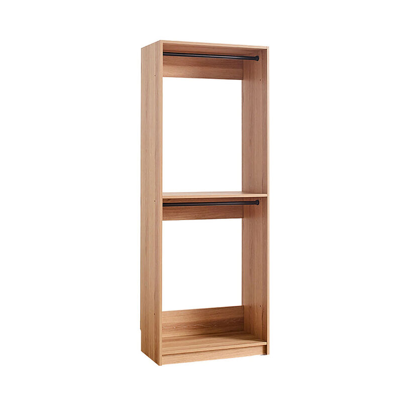 Prosper 32" Oak Wood Walk-in Closet with Two Rods