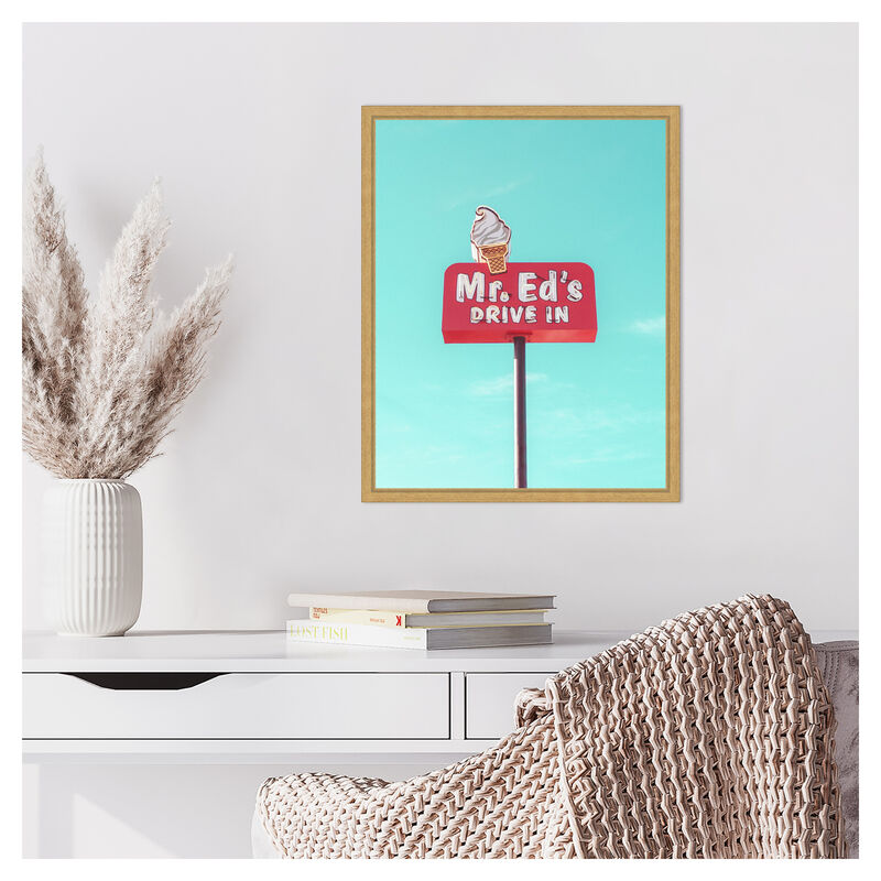 Mr. Eds Drive In Vintage Sign in Urbana by Tom Windeknecht Framed Canvas Wall Art image number 1