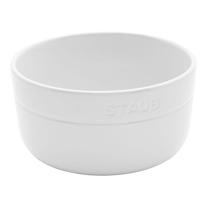 Staub Ceramic Dinnerware 4-pc 5-inch Cereal Bowl Set - White Truffle