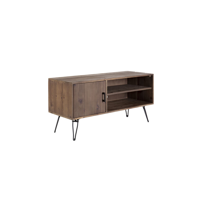 Streamdale Vintage Reclaimed Wood TV Stand with Modern Lines