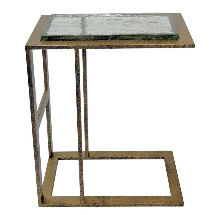 Carolina Chair & Table Castella C-End Table - Antique Brass