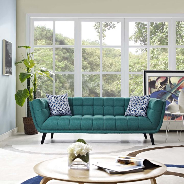 Bestow Upholstered Fabric Sofa - Teal