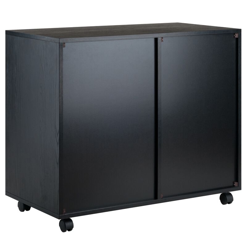 Halifax 5-Drawer, Side Storage Mobile Cabinet, Black