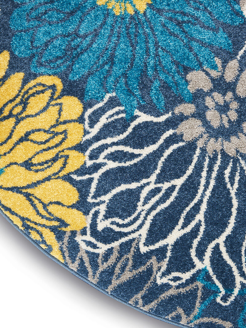 Passion PSN17 Blue 5'3" x 7'3" Rug image number 3