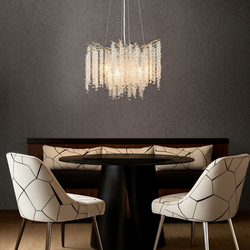 Modern Glam Crystal Chandelier Branch Style Pendant Ceiling Light for Dining Room Bedroom image number 2