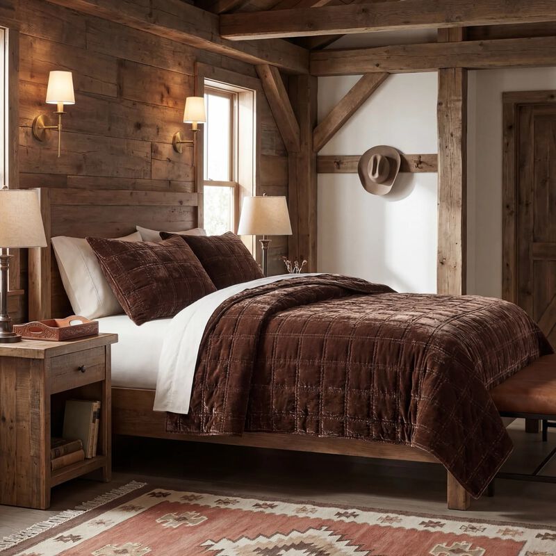 Stella Brown King Pintuck Quilt Set image number 2