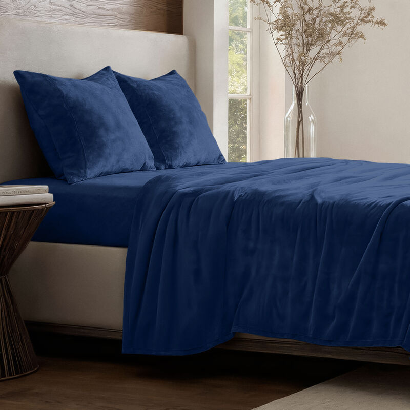 Velvety Soft Microplush Fleece Sheet Set image number 4
