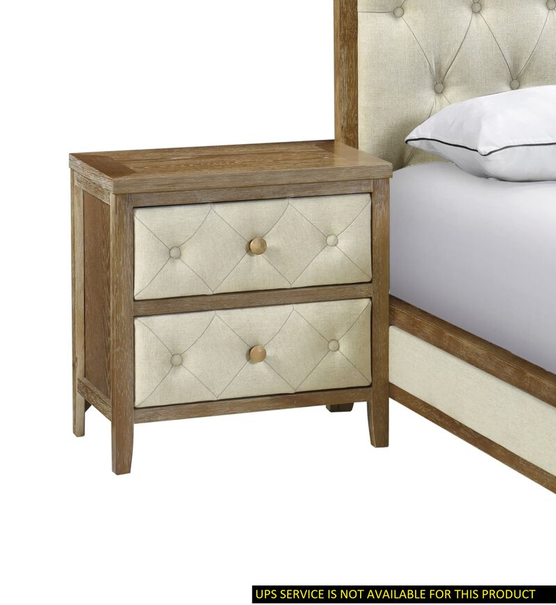 Streamdale Walnut Nightstand with Modern Front Drawers