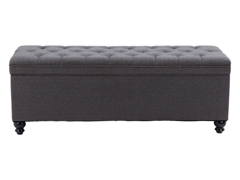 Halifax Storage Bench Gravel Gray