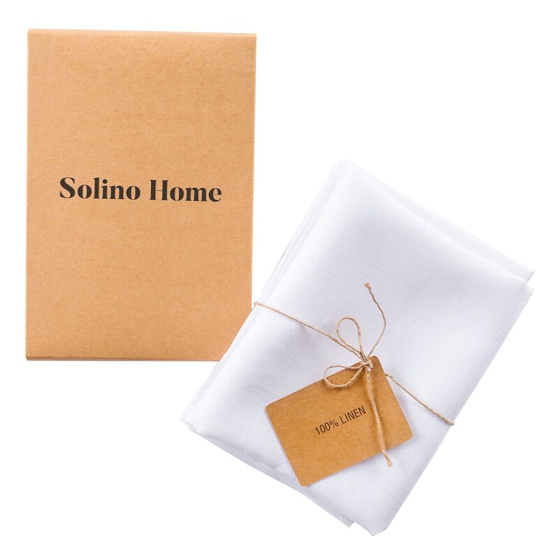 Solino Home Kitchen Linen 100% Linen Kitchen Towels &ndash; Set of 2, 17 x 26 in, Machine Washable, Holiday and Everyday Dining