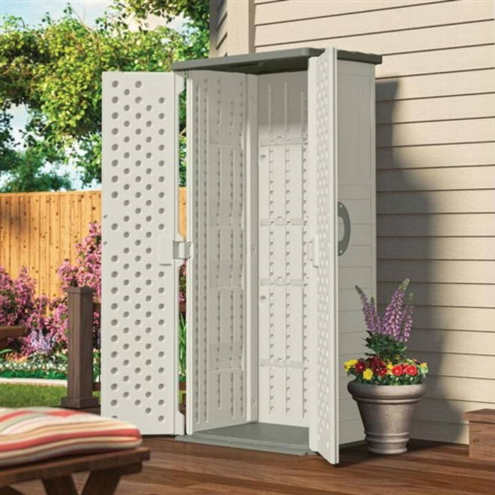Outdoor Heavy Duty 22 Cubic Ft Vertical Garden Storage Shed for Yard Equipment