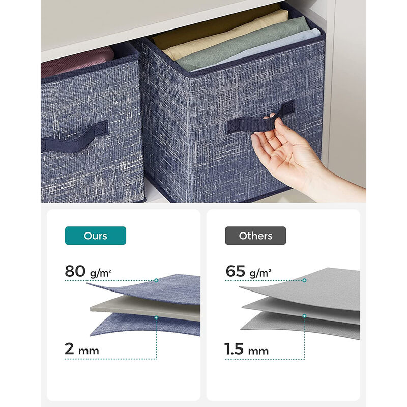 Non-Woven Fabric Storage Cubes with Double Handles