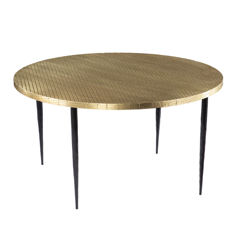 Judmont Round Cocktail Table w/Embossed Top