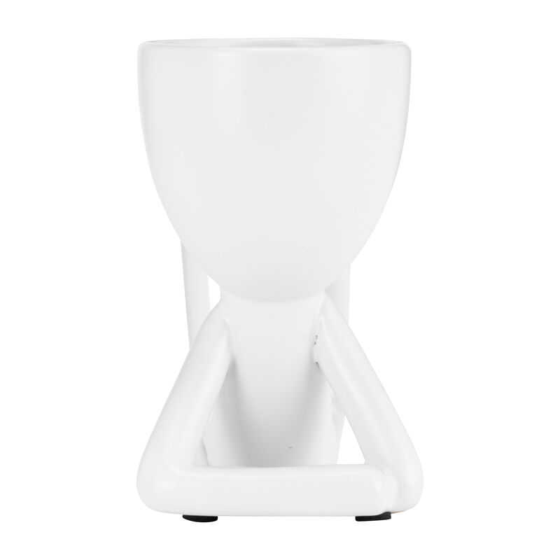 S/3 8" Sitting Humans, White image number 5