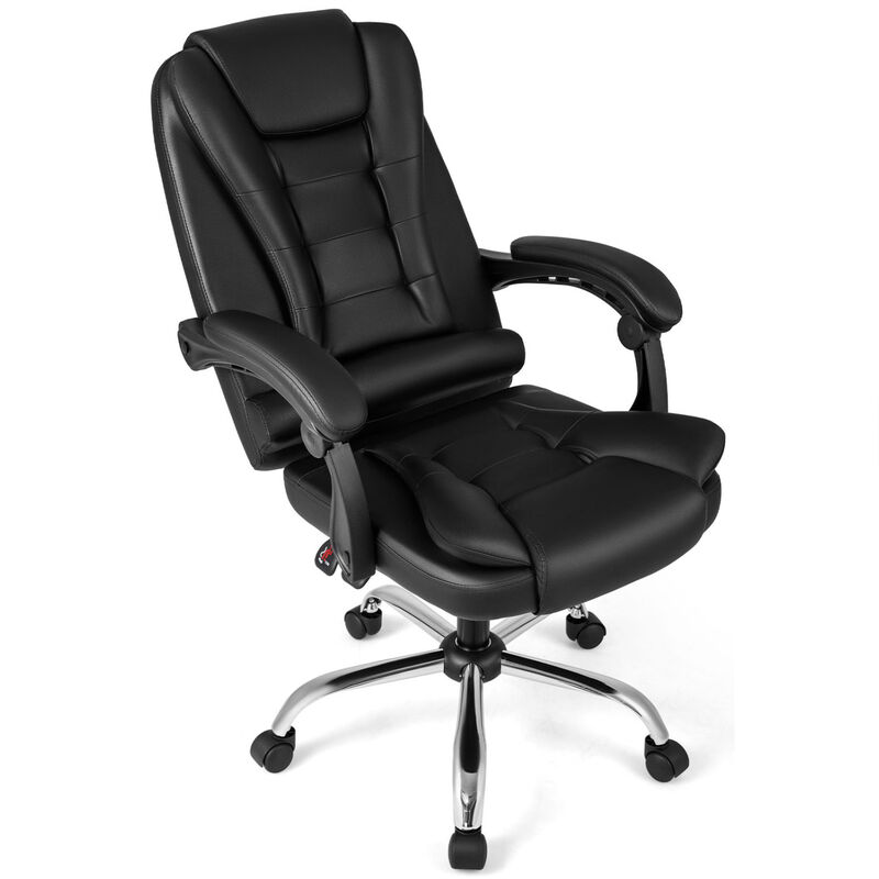 Ergonomic Executive Office Chair High Back with Armrests and Leather Seat image number 0