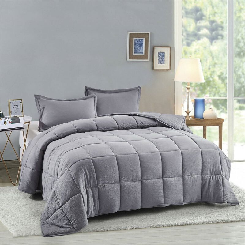 Soft Traditional Microfiber Comforter Set – 3-Piece Reversible Bedding