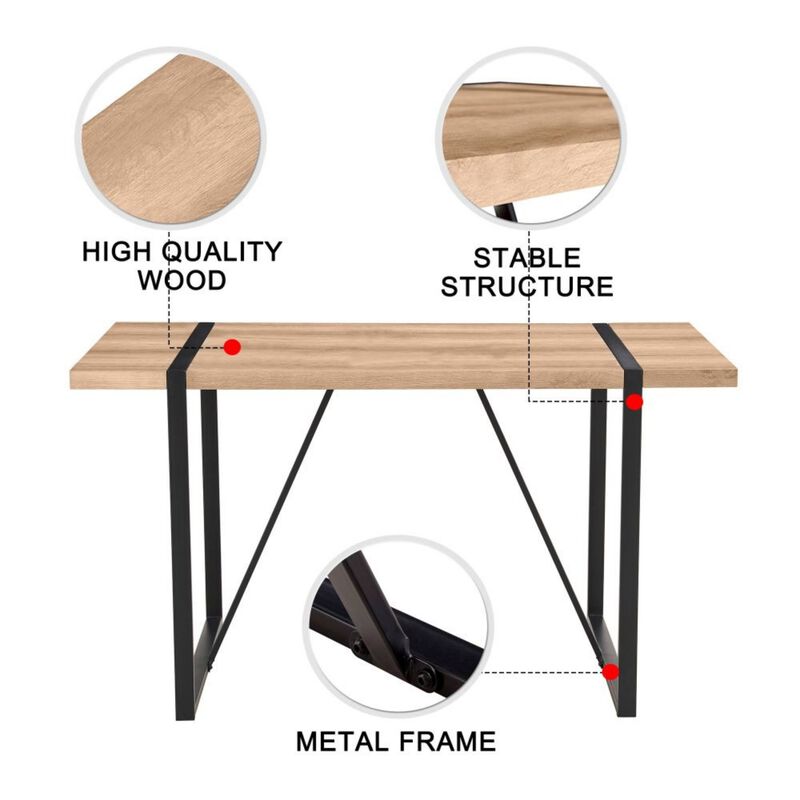 Dwifix Industrial Rectangular Dining Table image number 5