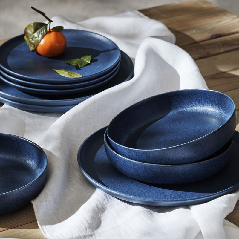 Porto by Stone Lain Macchio Stoneware 24 Piece Dinnerware Set