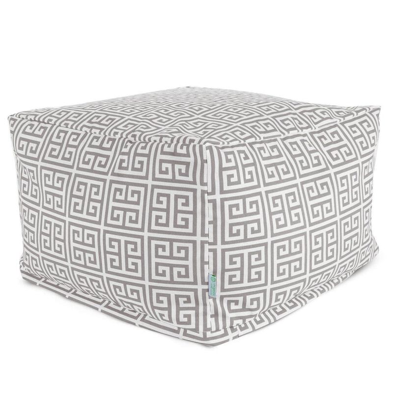 Majestic Home Goods Ottoman Pouf Towers Gray