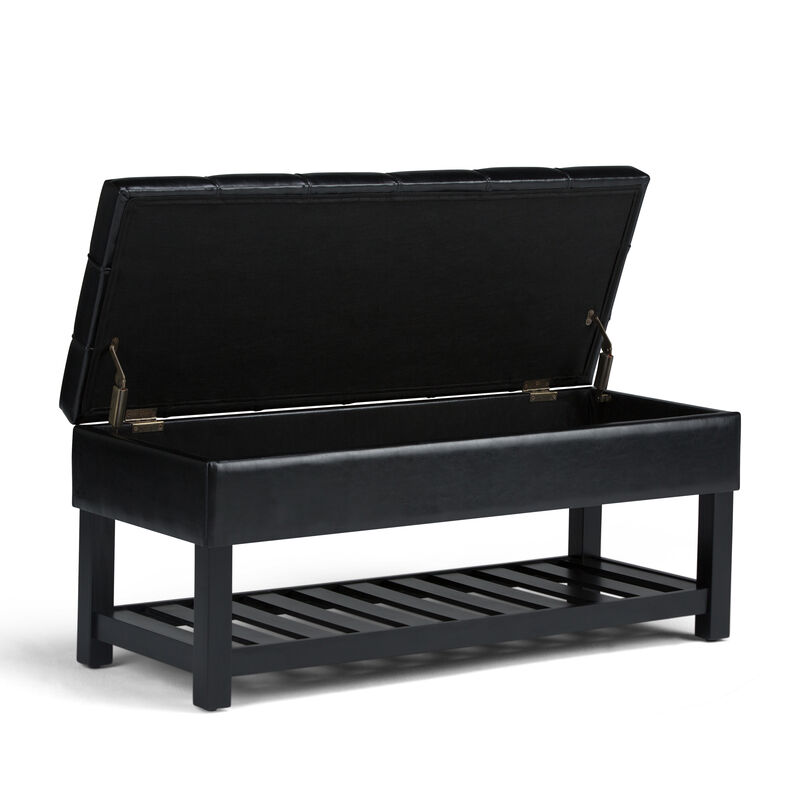 Simpli Home Saxon Storage Ottoman Bench image number 3