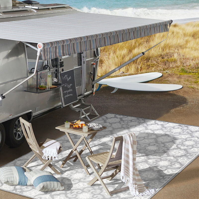 Gallia Tile Trellis High-Low Indoor/Outdoor Area Rug