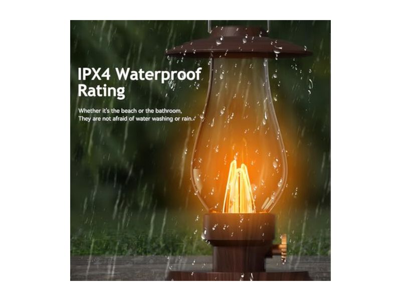 Rechargeable Waterproof Dimmable Vintage Table Lamp For Bedroom Bedside Camping image number 3