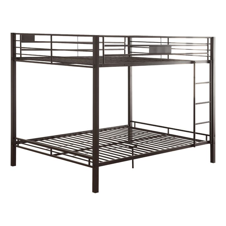 Metal Queen/Queen Bunk Bed, Black Sand