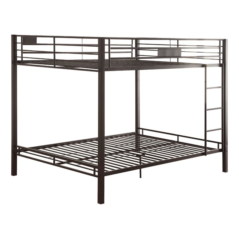 Metal Queen/Queen Bunk Bed, Black Sand