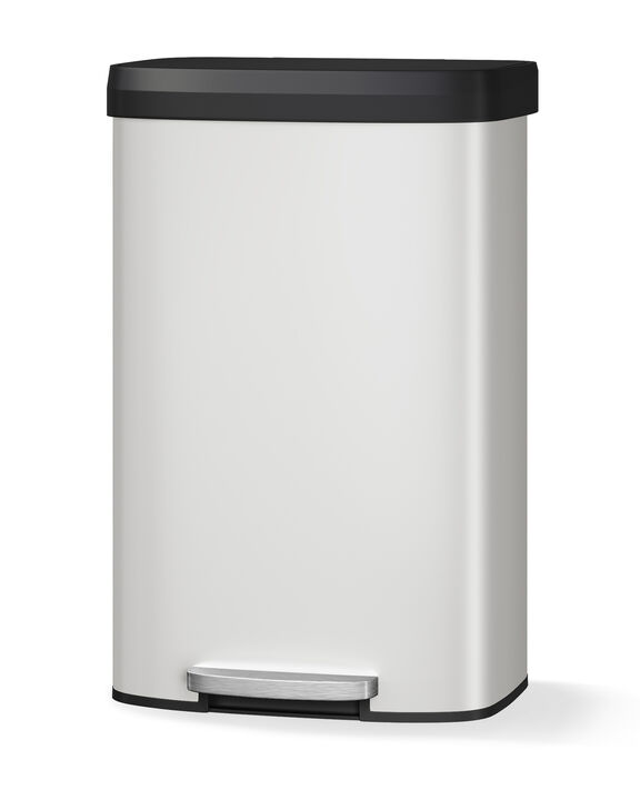 Large 80L/21 Gallon Stainless Steel Step Trash Can, Soft Close Lid, Spacious Durable Rectangular Waste Bin for Kitchen Bathroom Office