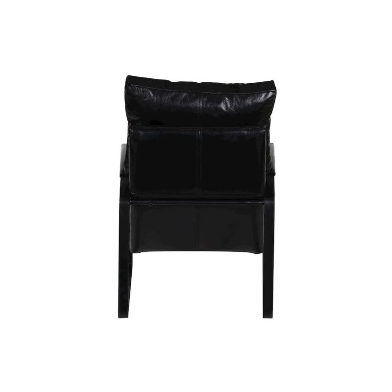 Porter Designs Eugene Top Grain Leather Accent Chair, Black image number 5